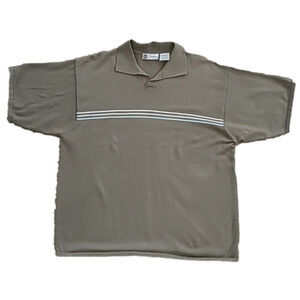 𝅺3/$20 Xtreme Gear Green Chest Stripes Polo Shirt